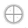 Fixed Window
Circle with 4-lite quadrants
Unit Dimension 24" x 24"
7/8" SDL